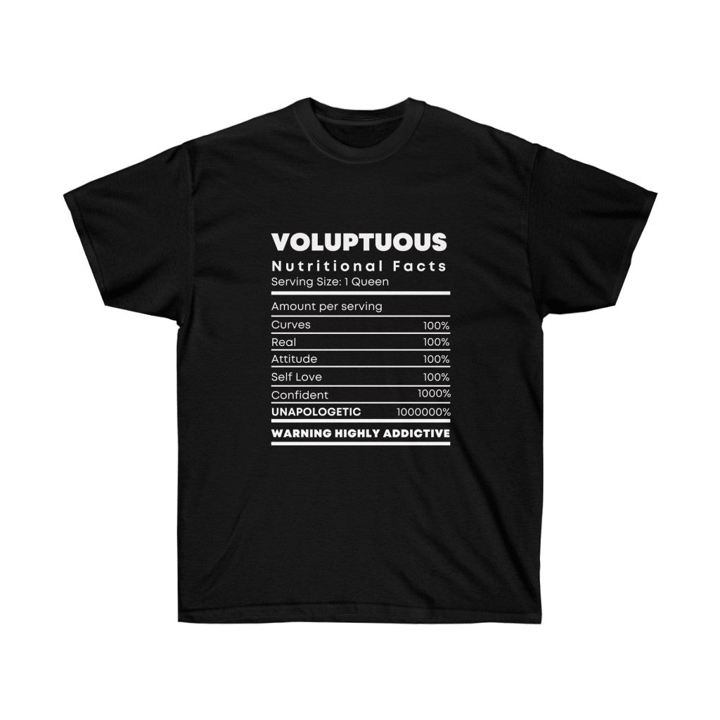 UV Gang Voluptuous Nutrition Facts Custom T-shirt